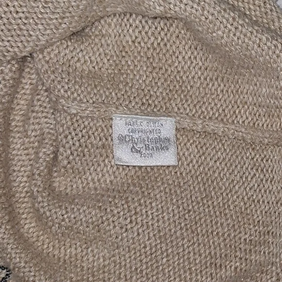 EUC Christopher and Banks Sz. M Oatmeal Color Lady Bugs and Flowers Sweater - Picture 9 of 9